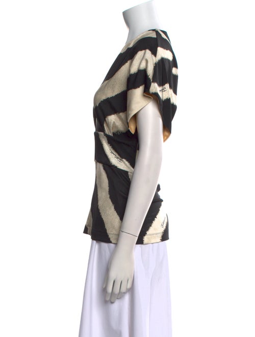 Just Cavalli Animal Print V-Neck Blouse