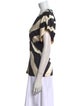 Just Cavalli Animal Print V-Neck Blouse