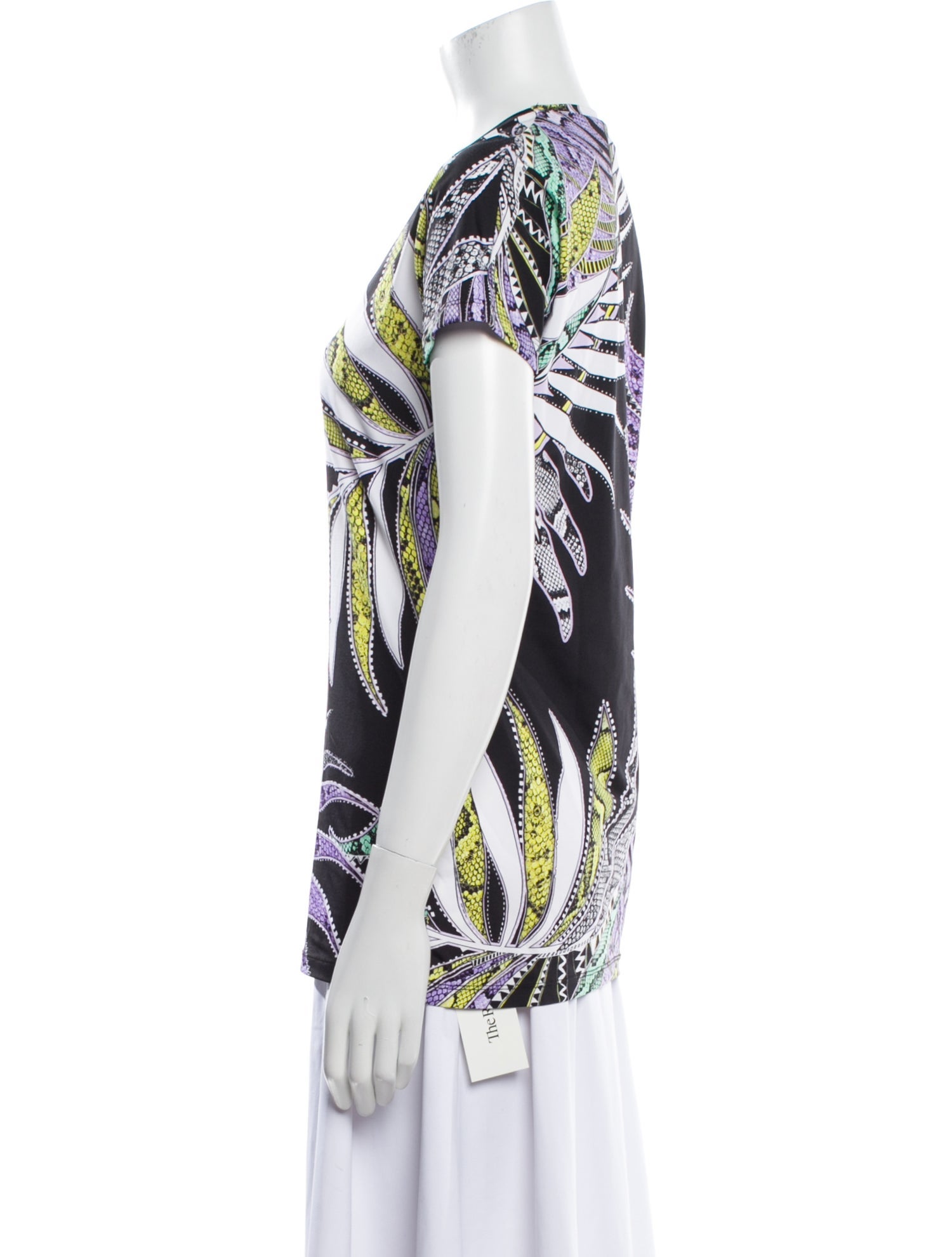 Just Cavalli Printed Scoop Neck T-Shirt