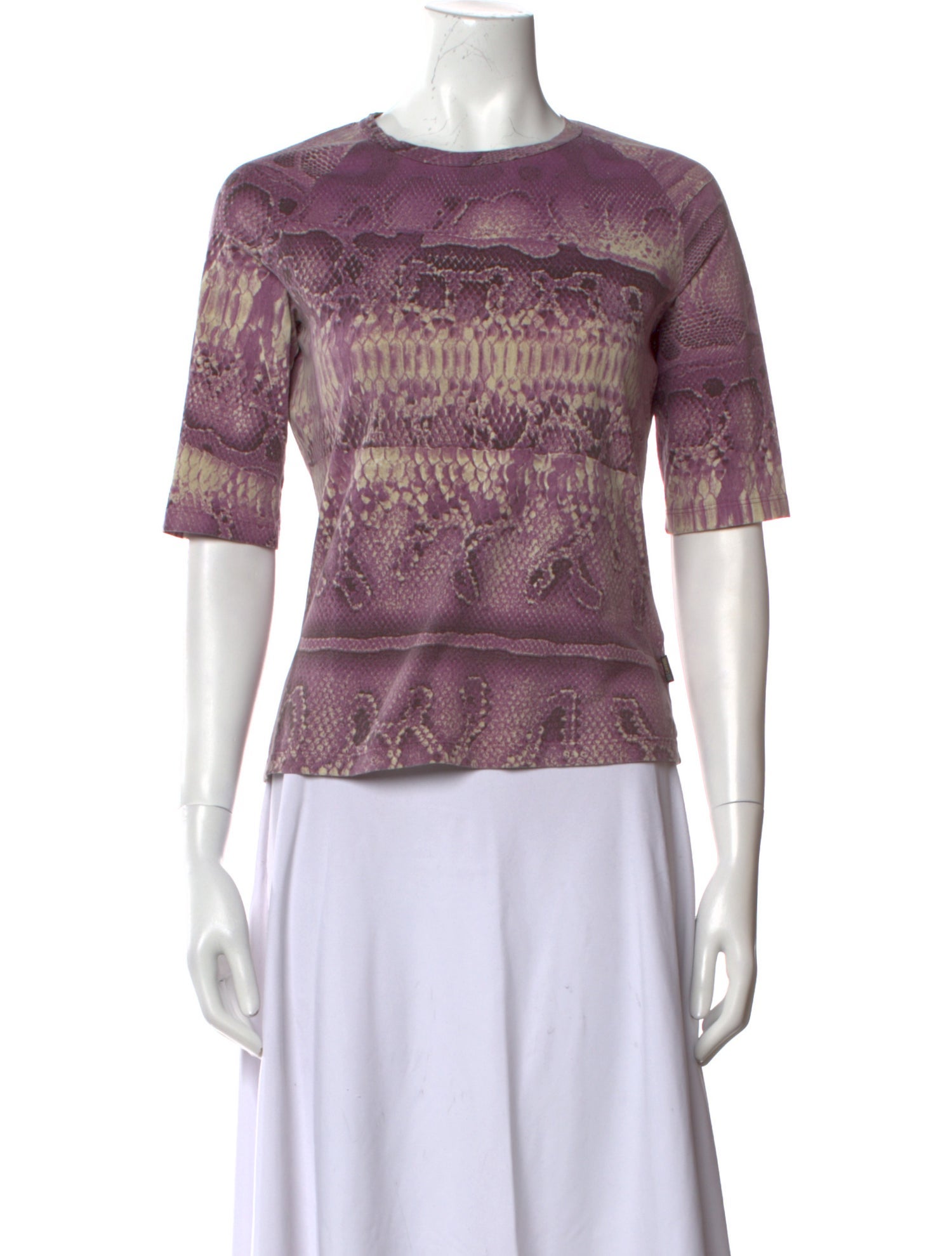 Just Cavalli Printed Crew Neck Top