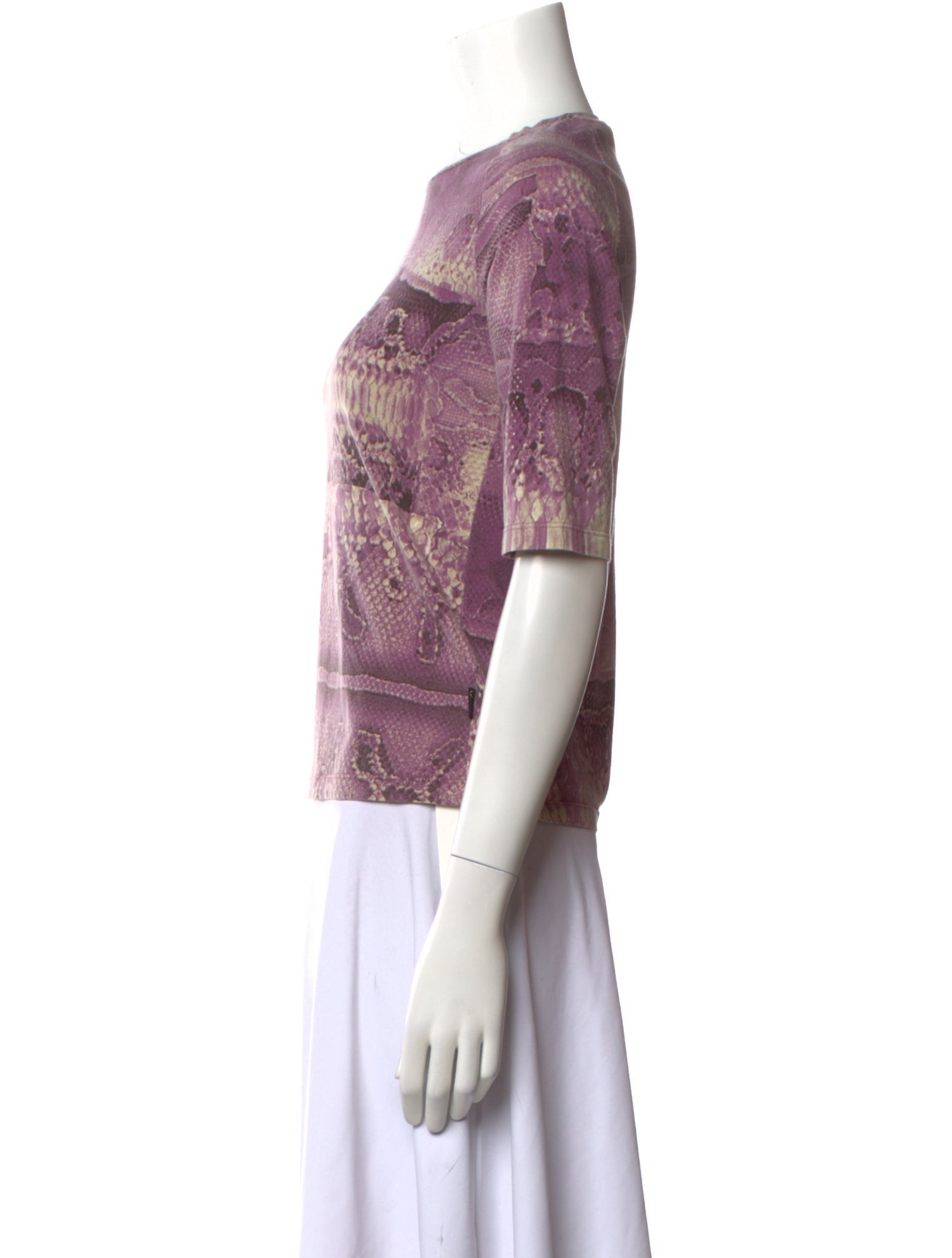 Just Cavalli Printed Crew Neck Top