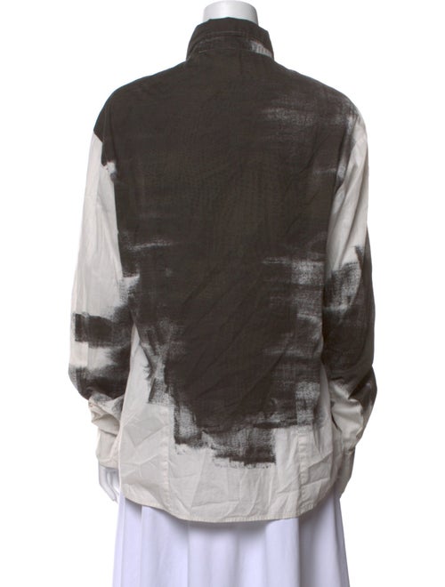 Just Cavalli Printed Long Sleeve Button-Up Top