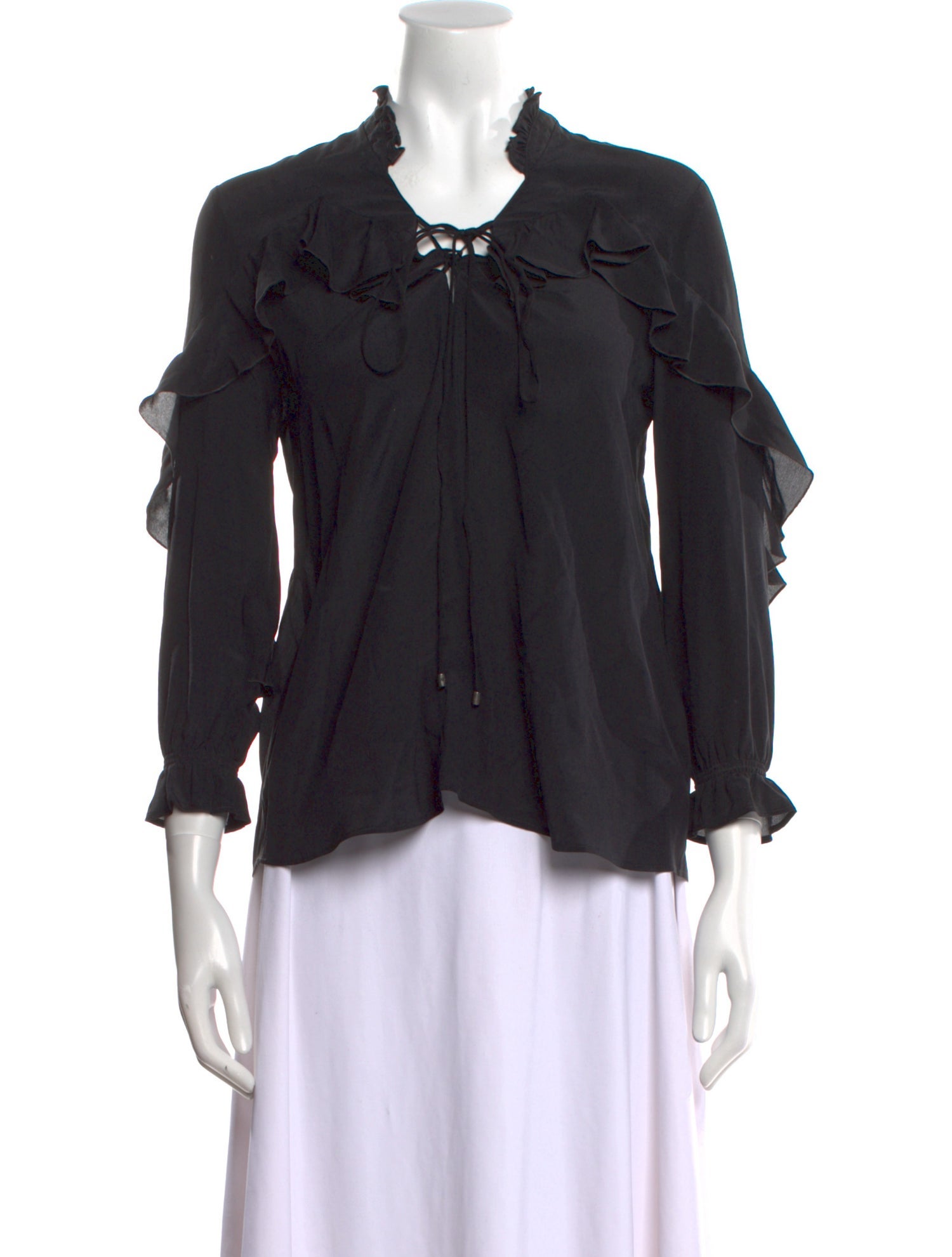 Just Cavalli Silk V-Neck Blouse