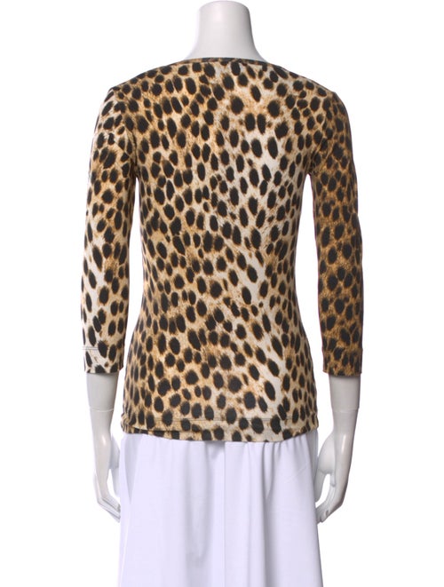 Just Cavalli Animal Print Square Neckline Top