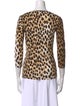 Just Cavalli Animal Print Square Neckline Top