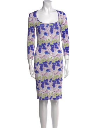 Just Cavalli Floral Print Knee-Length Dress
