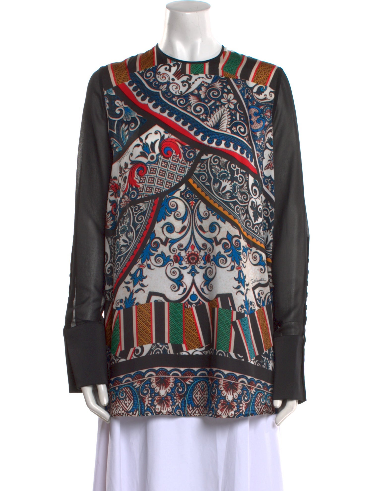 Just Cavalli Paisley Print Crew Neck Tunic