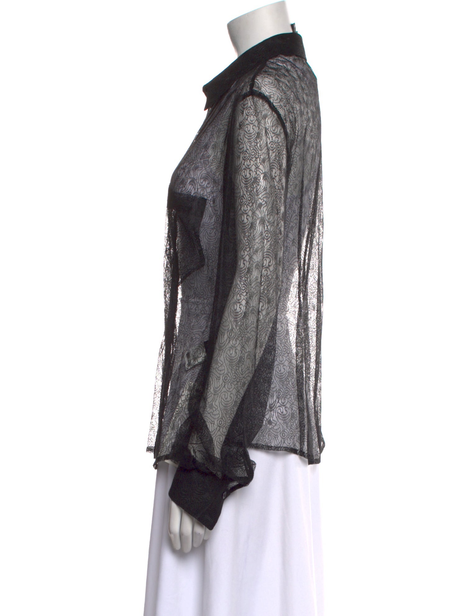 Just Cavalli Lace Lace Pattern Button-Up Top