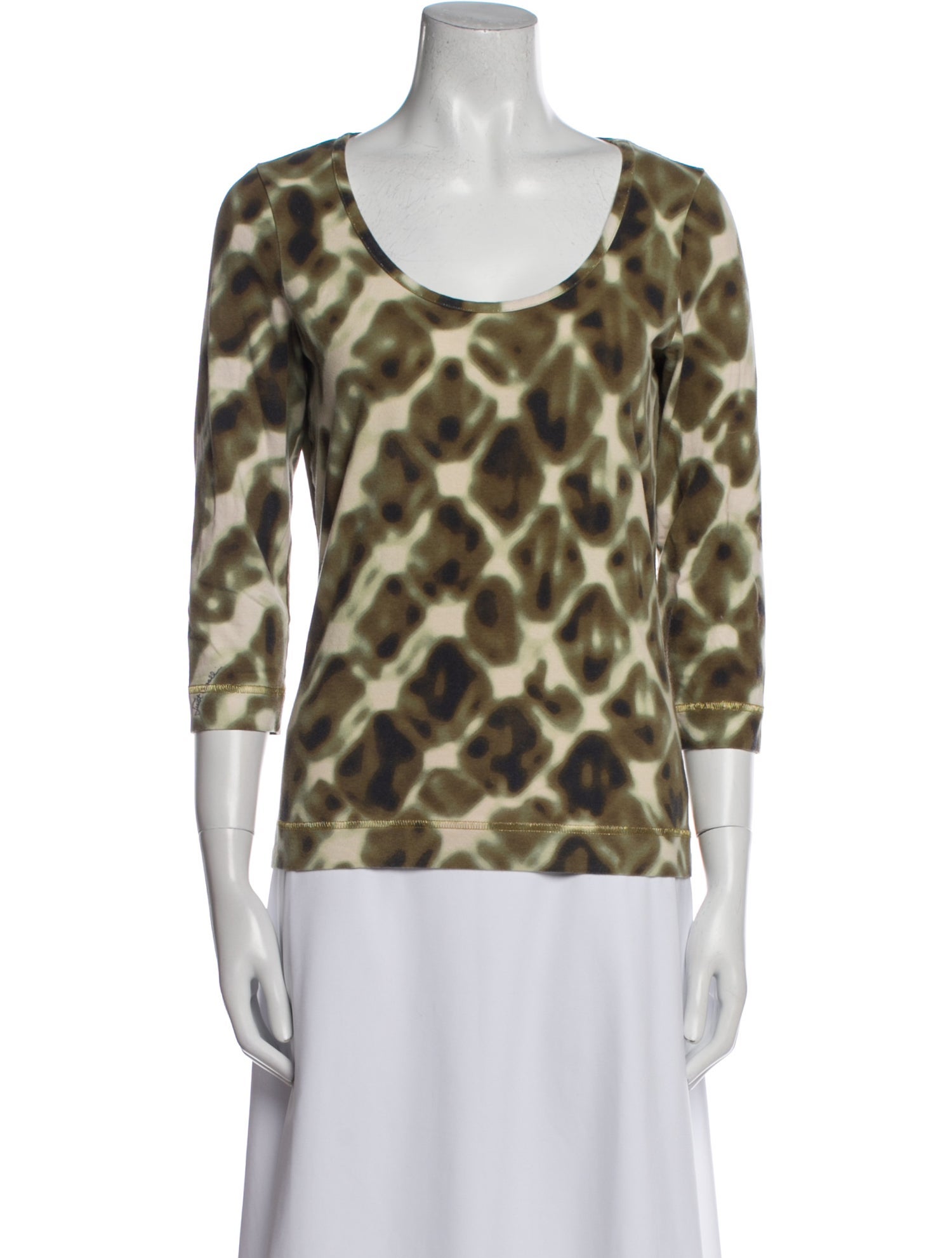 Just Cavalli Animal Print Scoop Neck Top