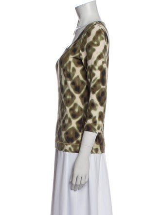 Just Cavalli Animal Print Scoop Neck Top