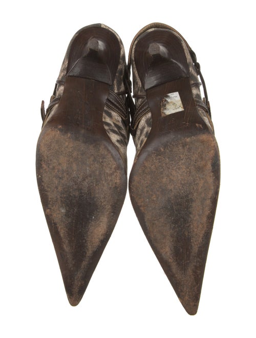 Just Cavalli Leather Animal Print Western Boots