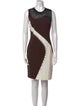 Just Cavalli Colorblock Pattern Knee-Length Dress