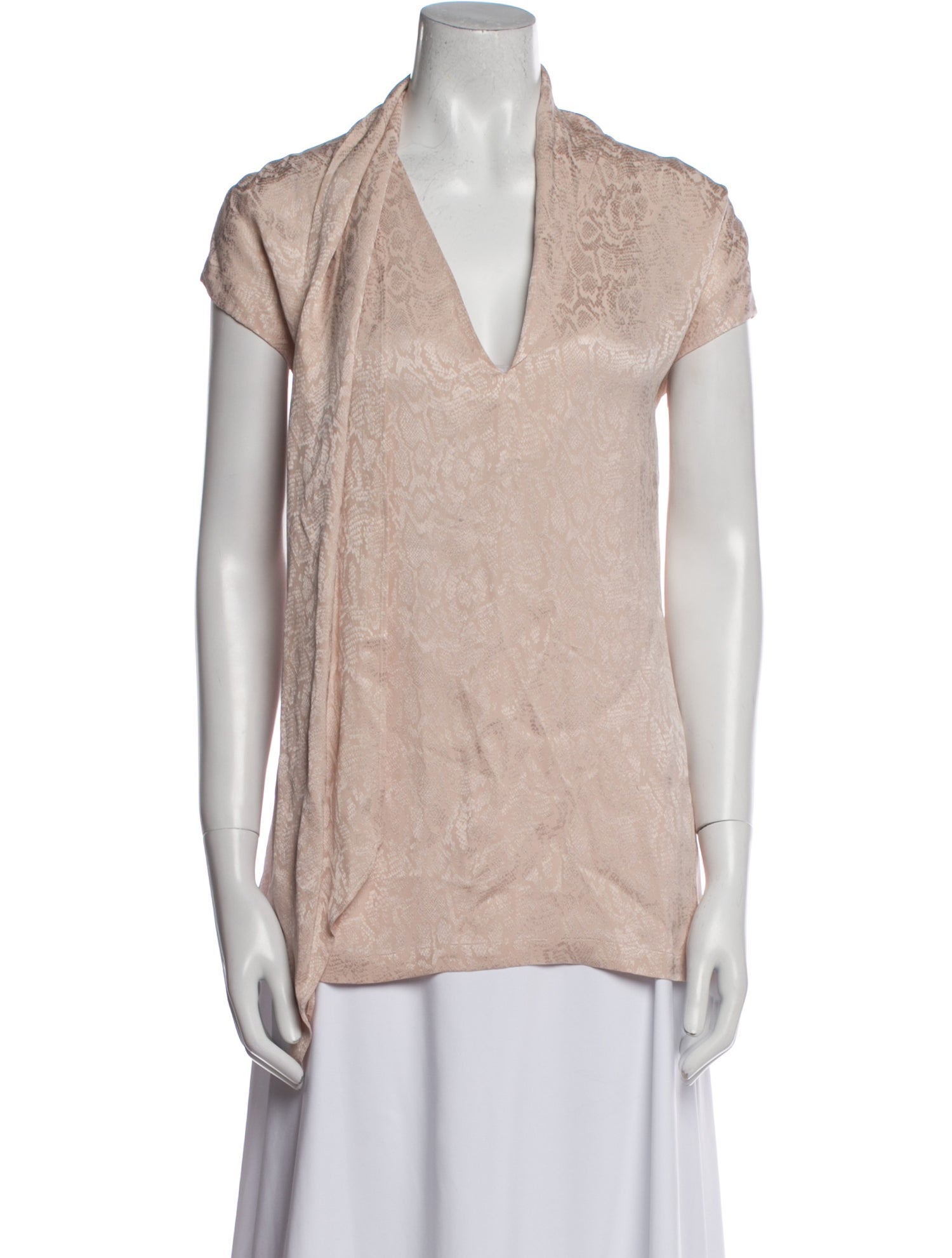 Just Cavalli V-Neck Short Sleeve Blouse