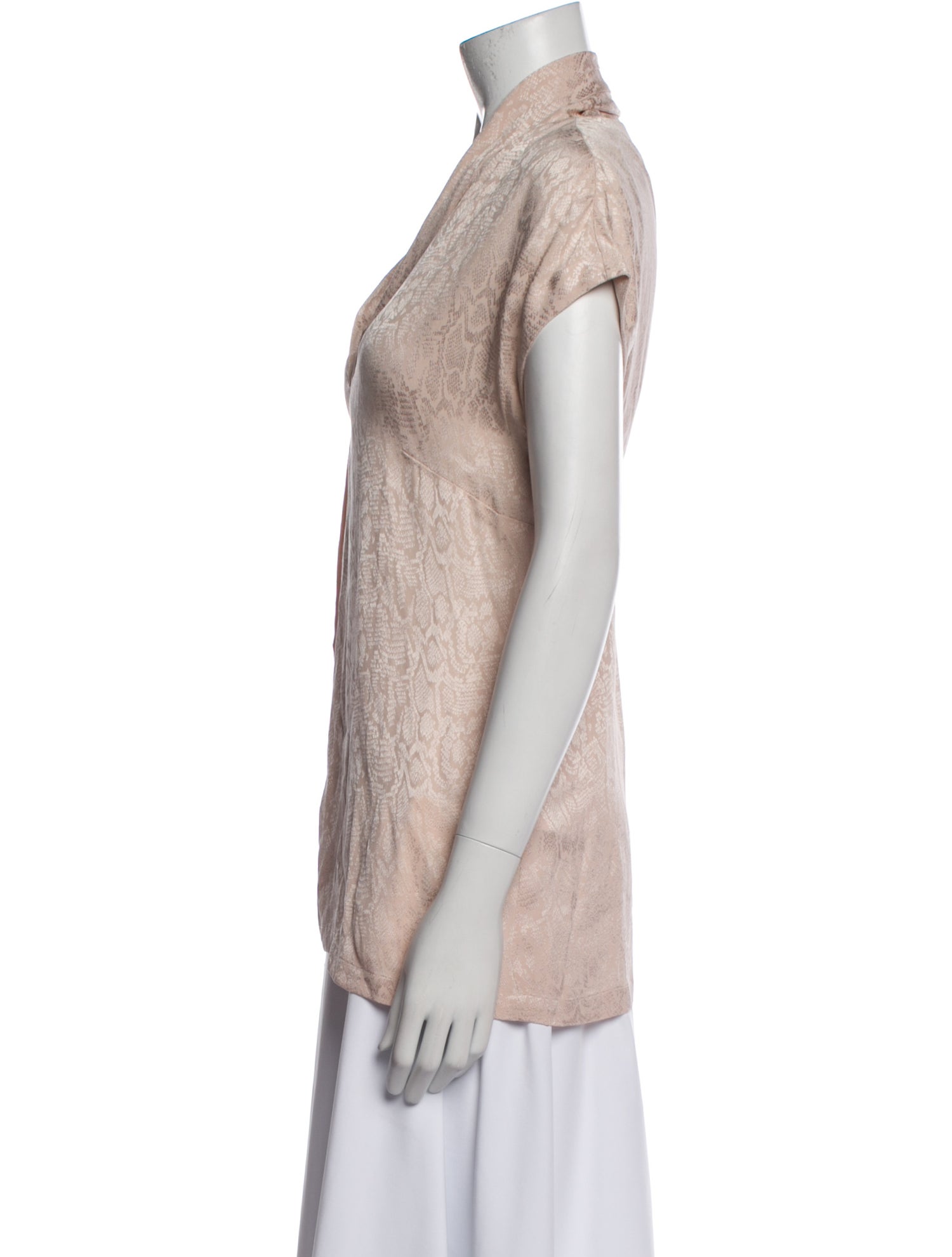 Just Cavalli V-Neck Short Sleeve Blouse