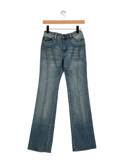 Just Cavalli Mid-Rise Wide Leg Jeans