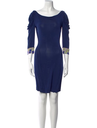 Just Cavalli Bateau Neckline Mini Dress