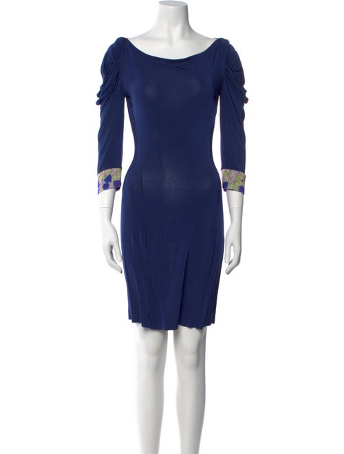 Just Cavalli Bateau Neckline Mini Dress