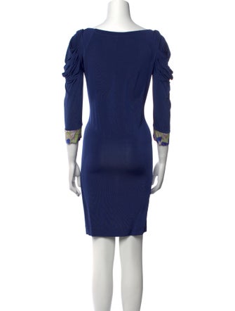 Just Cavalli Bateau Neckline Mini Dress