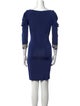 Just Cavalli Bateau Neckline Mini Dress