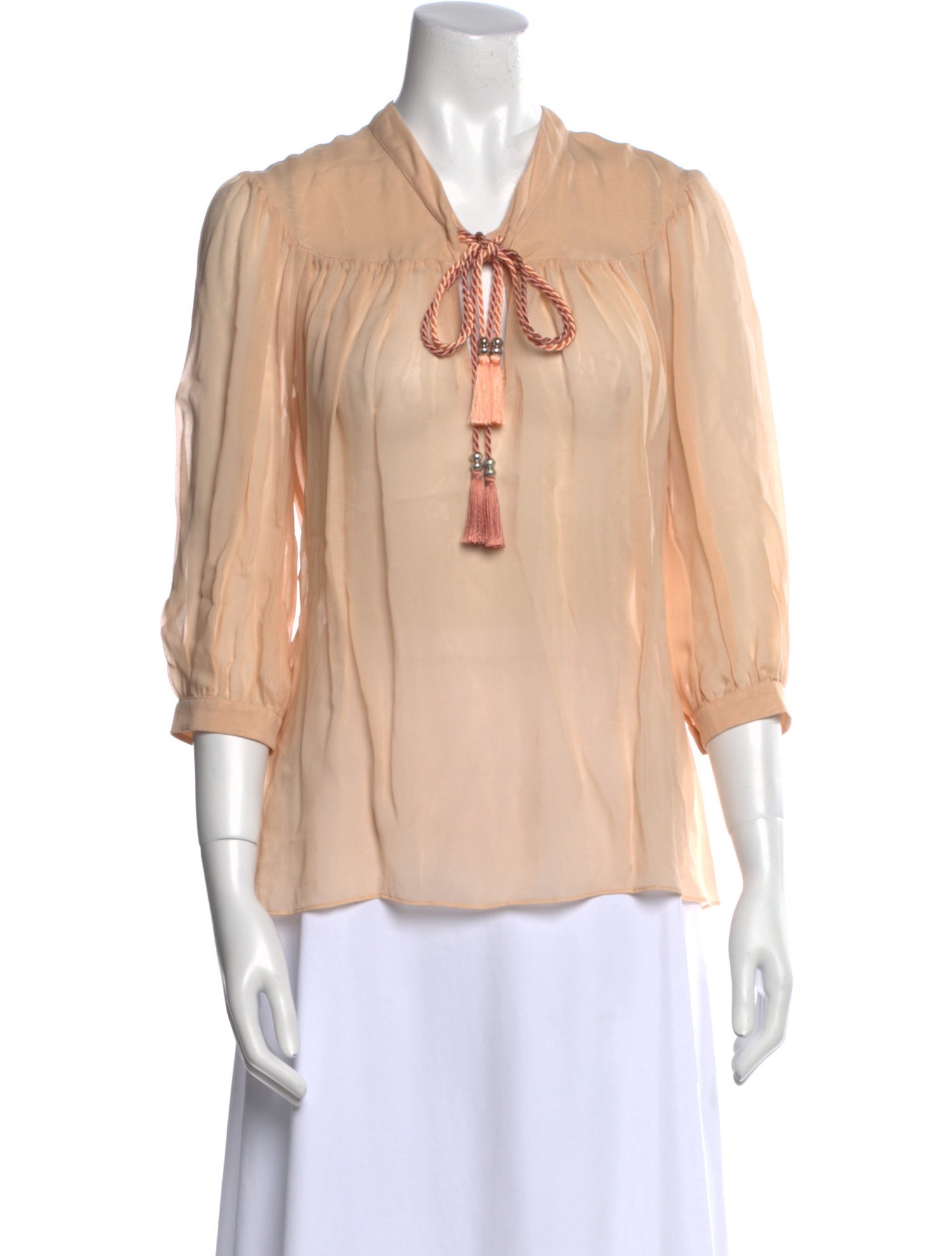 Just Cavalli V-Neck Three-Quarter Sleeve Blouse