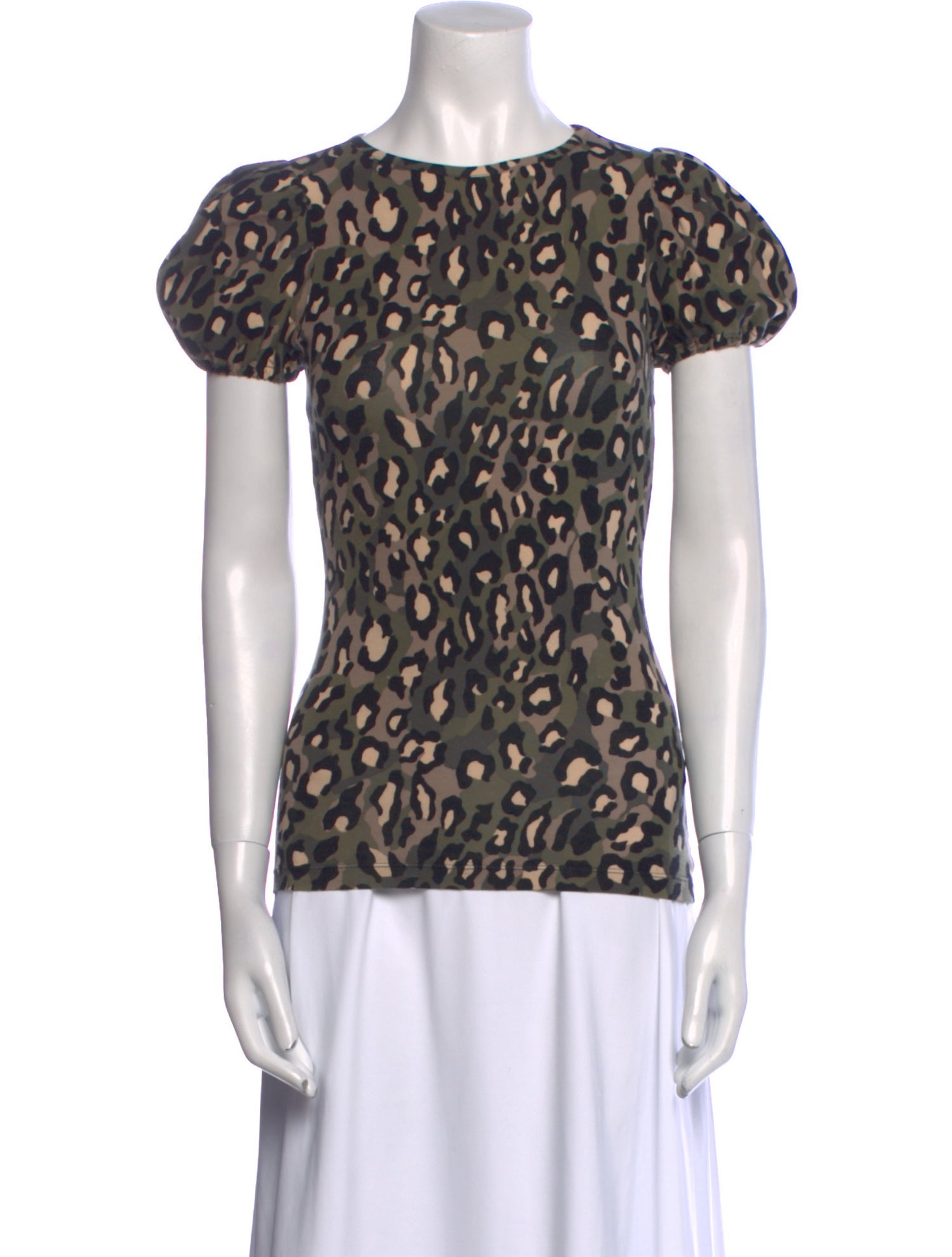 Just Cavalli Animal Print Crew Neck Top