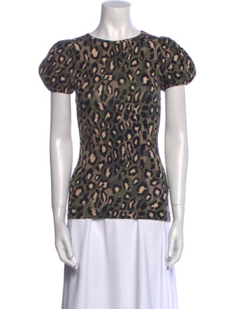 Just Cavalli Animal Print Crew Neck Top