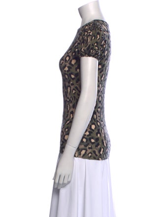 Just Cavalli Animal Print Crew Neck Top