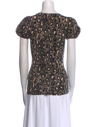 Just Cavalli Animal Print Crew Neck Top