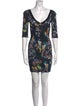 Just Cavalli Floral Print Mini Dress
