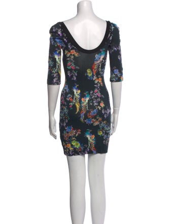 Just Cavalli Floral Print Mini Dress