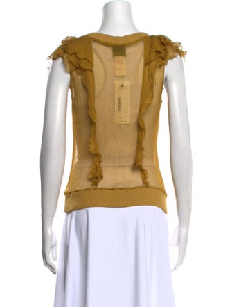 Just Cavalli Silk Scoop Neck Blouse