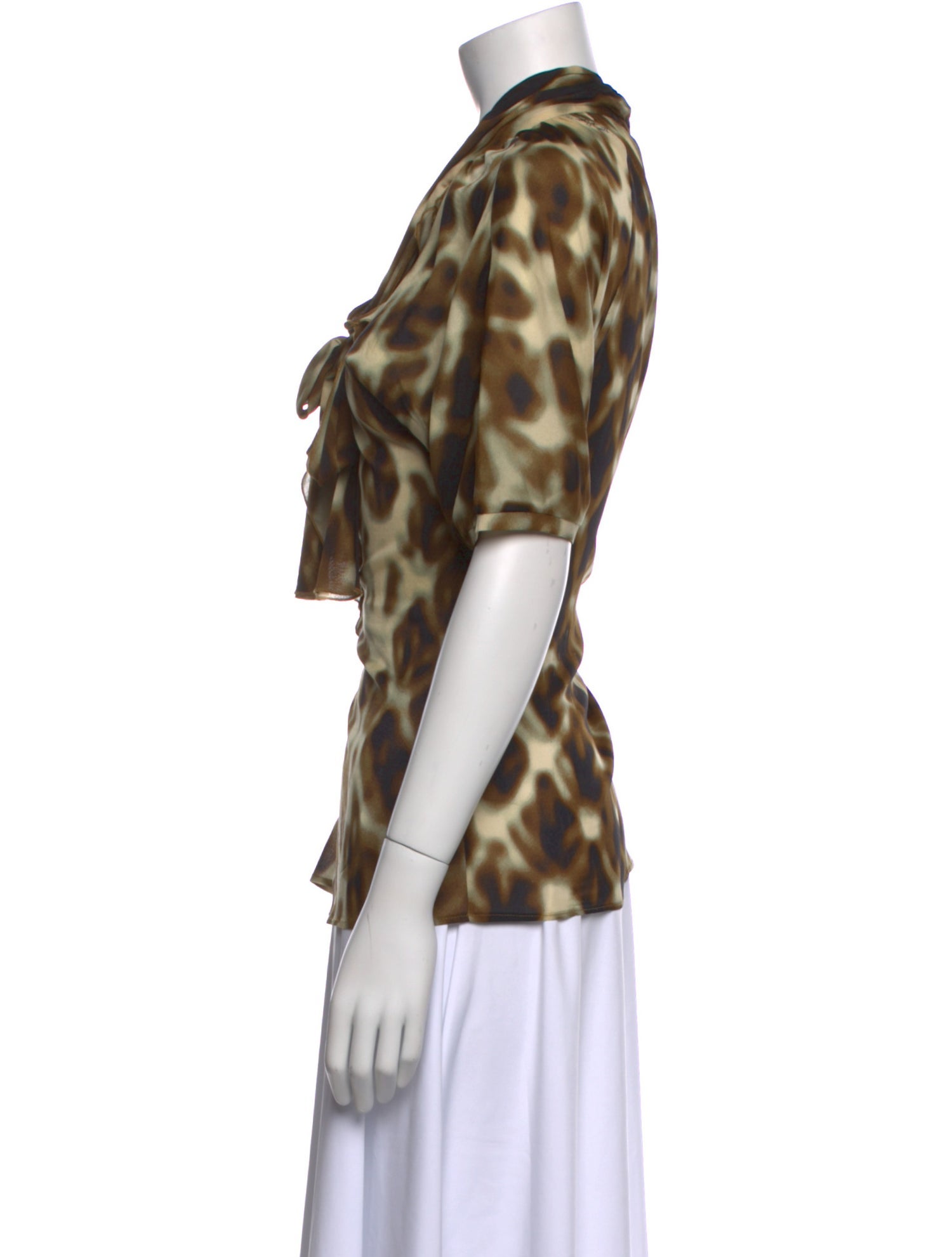 Just Cavalli Silk Animal Print Blouse