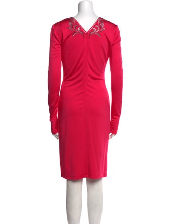 Just Cavalli V-Neck Midi Length Dress