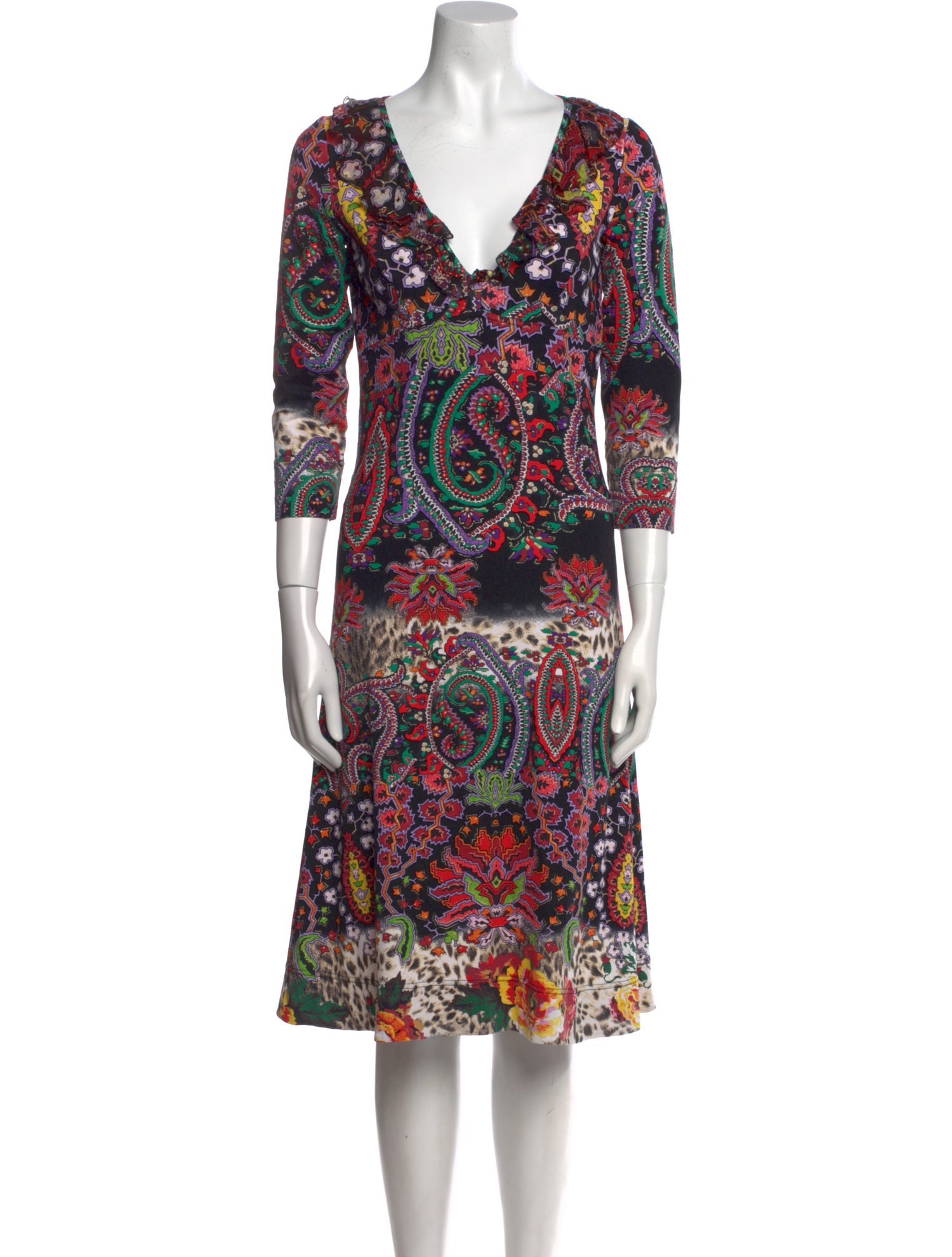 Just Cavalli Paisley Print Midi Length Dress