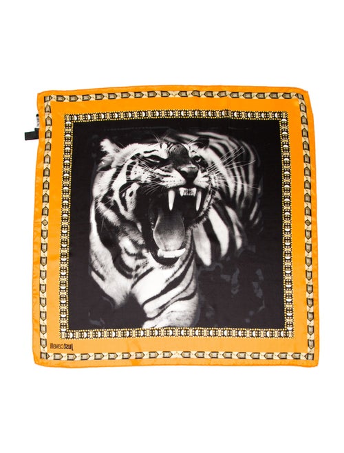 Just Cavalli Silk Animal Print Scarf