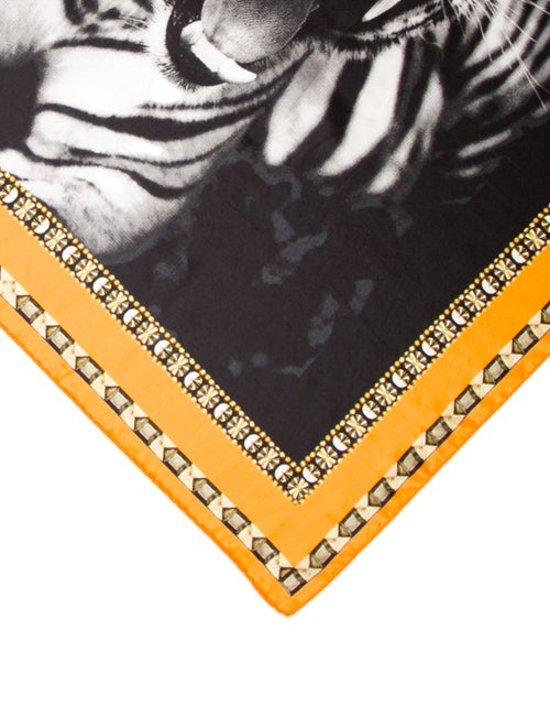 Just Cavalli Silk Animal Print Scarf