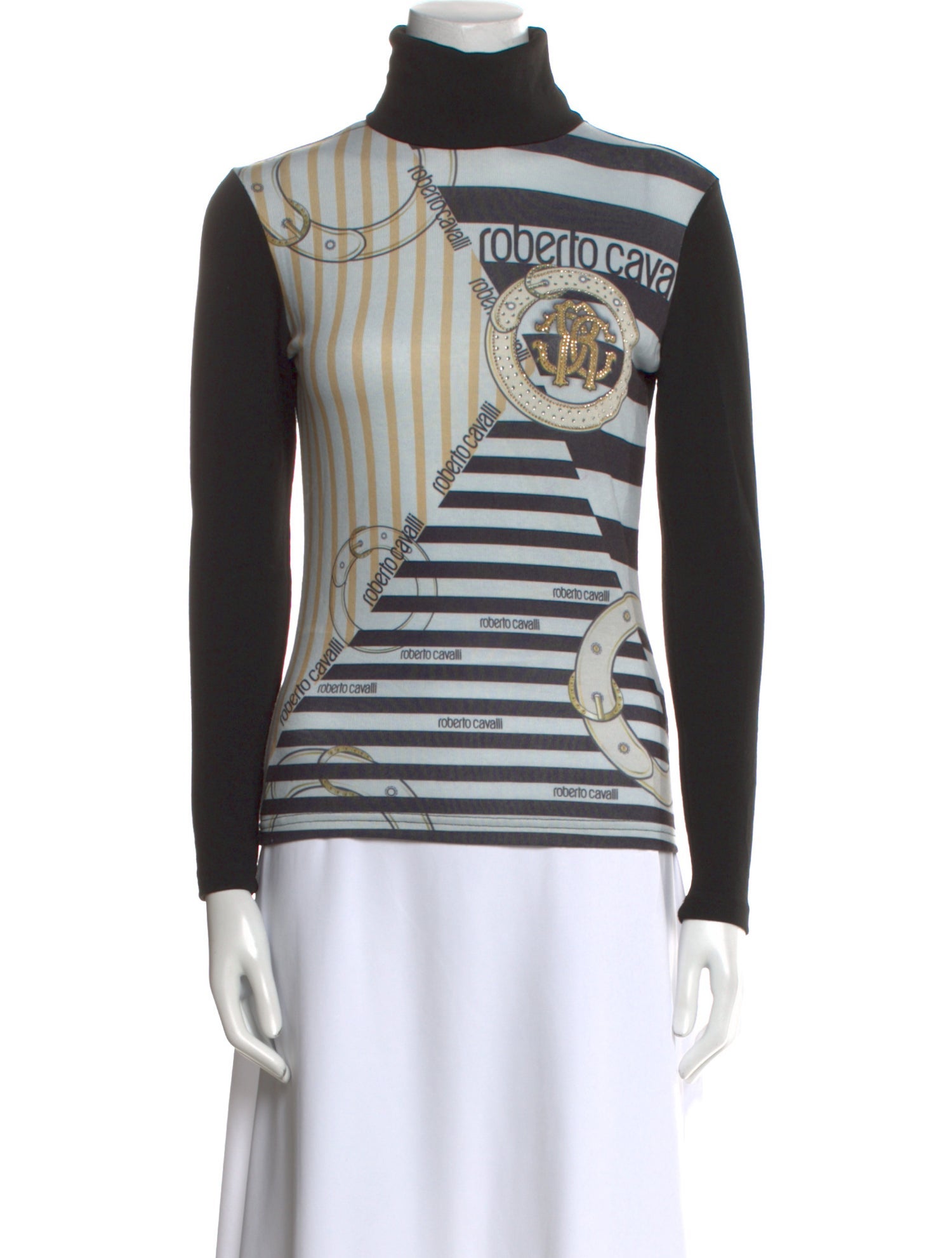 Just Cavalli Striped Turtleneck Sweater