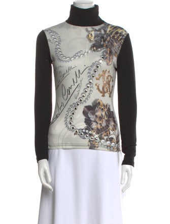Just Cavalli Printed Turtleneck Sweater