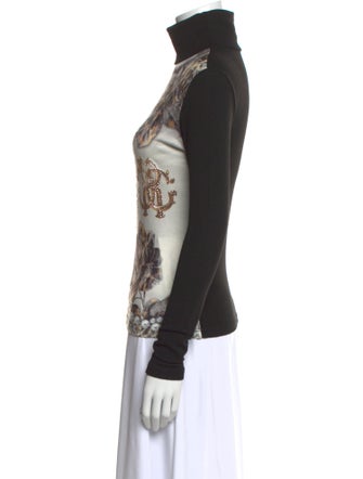 Just Cavalli Printed Turtleneck Sweater