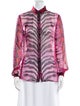 Just Cavalli Silk Animal Print Button-Up Top