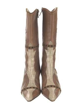 Just Cavalli Leather Western Boots