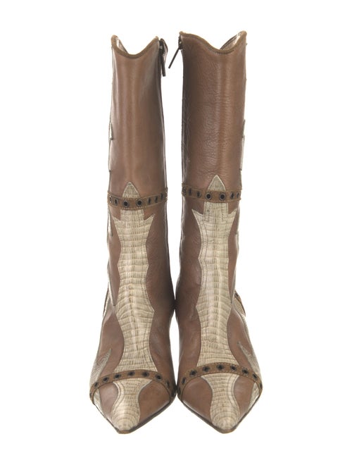 Just Cavalli Leather Western Boots