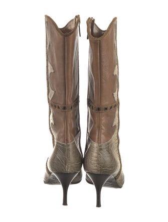 Just Cavalli Leather Western Boots