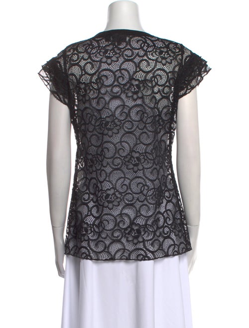 Just Cavalli Lace Pattern Scoop Neck Blouse