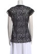 Just Cavalli Lace Pattern Scoop Neck Blouse