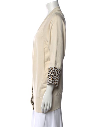 Just Cavalli Graphic Print V-Neck Sweater