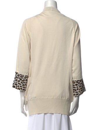Just Cavalli Graphic Print V-Neck Sweater
