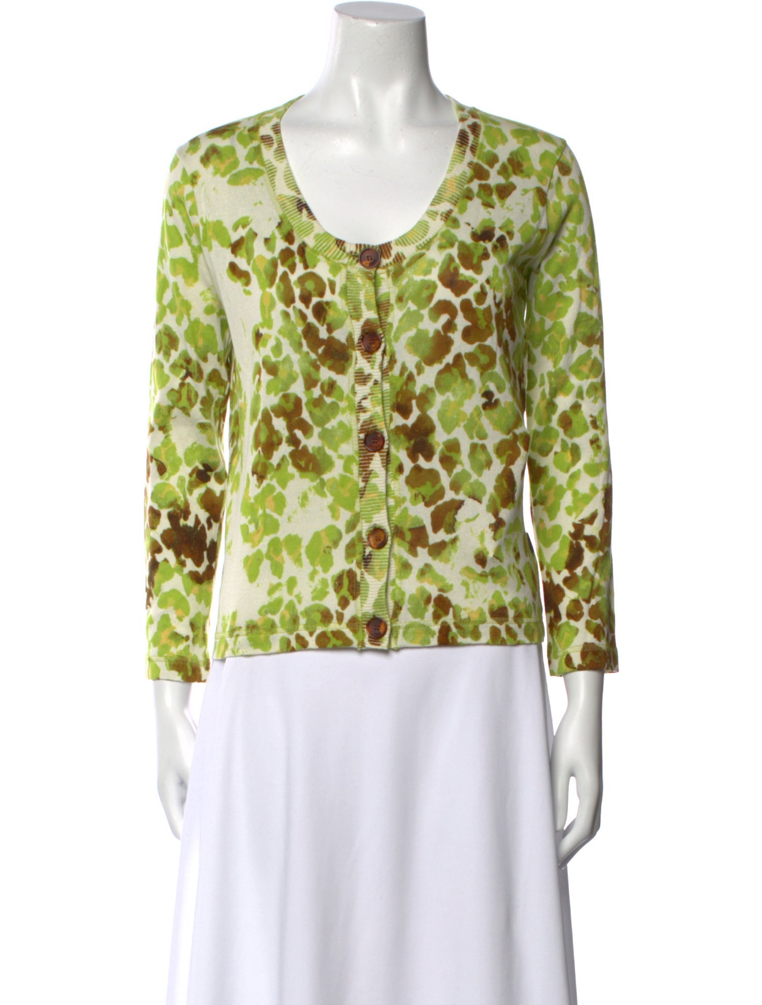 Just Cavalli Floral Print Scoop Neck Sweater w/ Tags