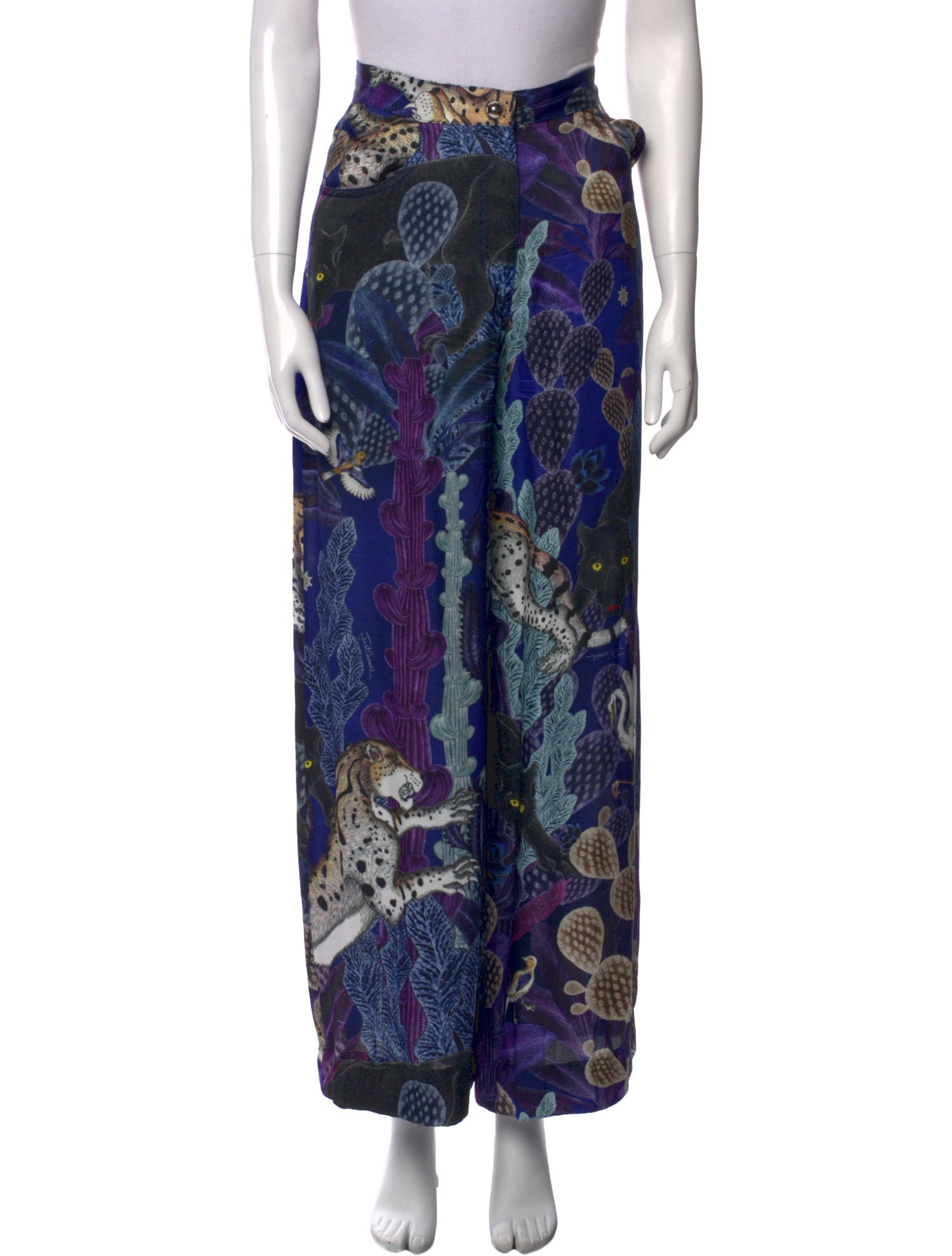Just Cavalli Printed Wide Leg Pants