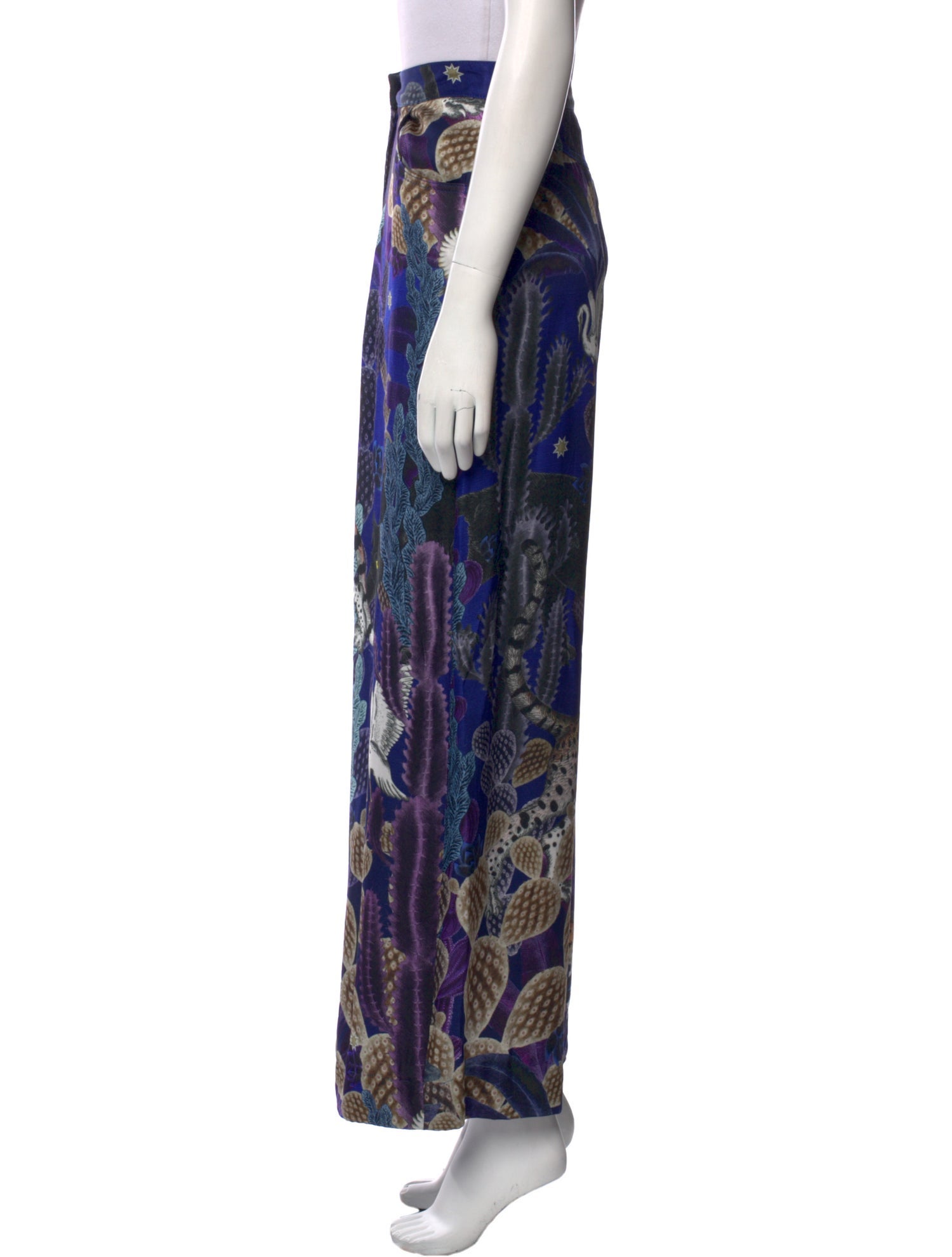 Just Cavalli Printed Wide Leg Pants